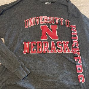 Dark and Light grey Husker long sleeve tees.